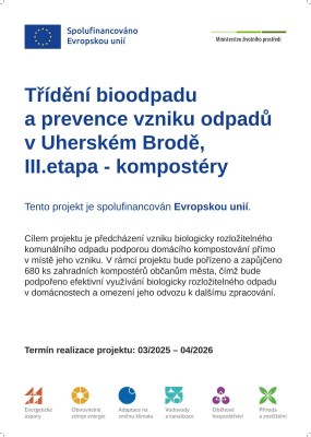 Třídění bioodpadu a prevence vzniku odpadů v Uherském Brodě, III. etapa – kompostéry