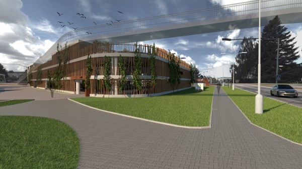 Vizualizace s možnou budoucí lávkou