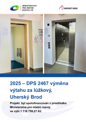 DPS 2467 – výměna výtahu za lůžkový - záměr č. 309