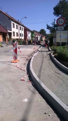 Ulice v průběhu realizace