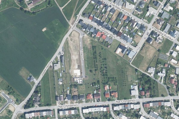 Lokalita Nad Zámkem na podkladu ortofotosnímku