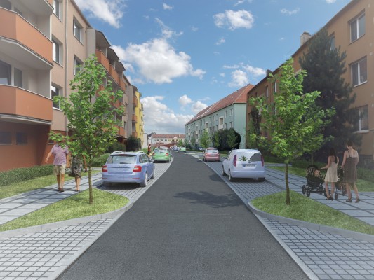 Polopropustné parkoviště ulic Soukenická a U Fortny (IZ 274)