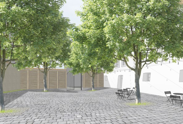 vstup do Zahrady Panského domu z ulice Moravská