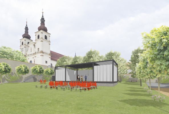 zákryty v altánu při produkci