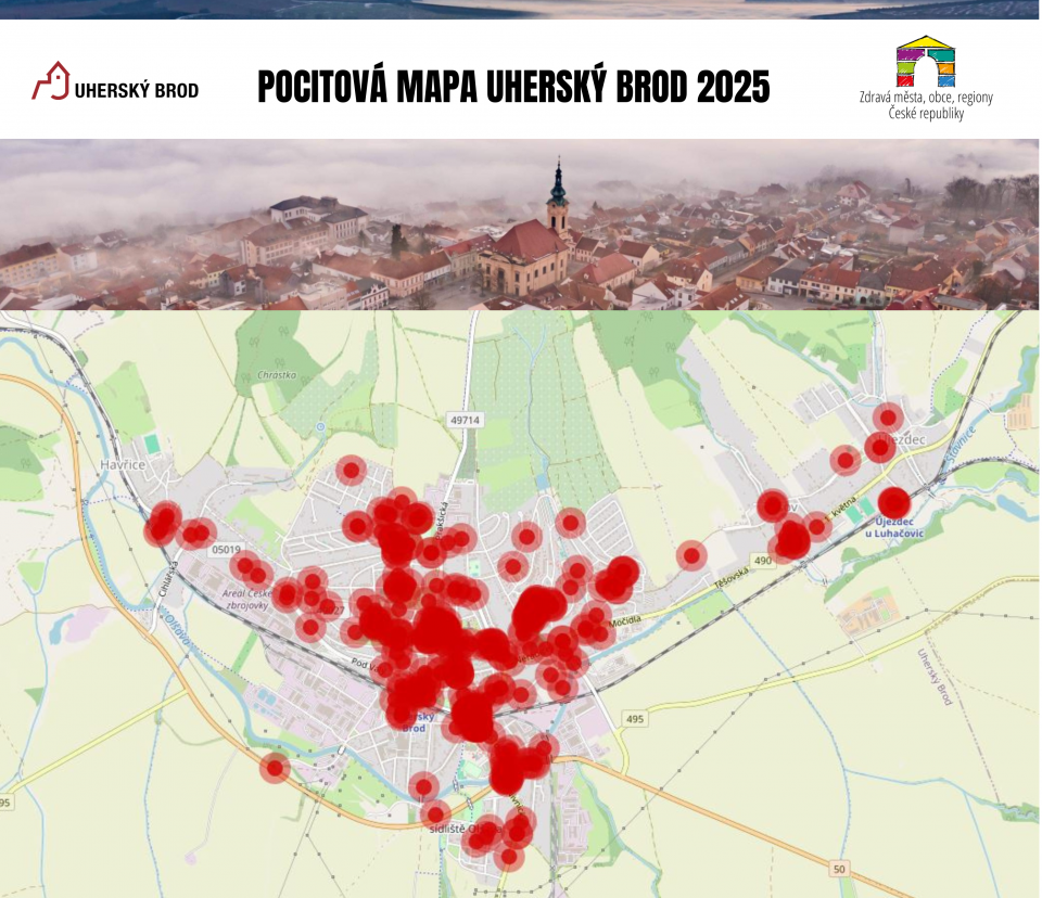 Pocitová mapa Uherský Brod